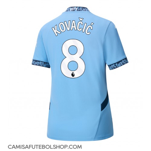 Camisa de time de futebol Manchester City Mateo Kovacic #8 Replicas 1º Equipamento Feminina 2024-25 Manga Curta